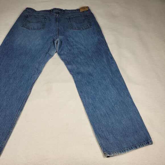 Vintage Chaps Jeans Mens Size 42x32 Straight Cotton Blue Denim Casual Work Job - Picture 15 of 16